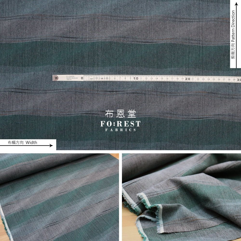 Echigo staggered weave - Wave fabric LT.BLUE - FO:REST Fabric 布恩堂Liberty fabrictana lawnjapanese fabricykk zipper