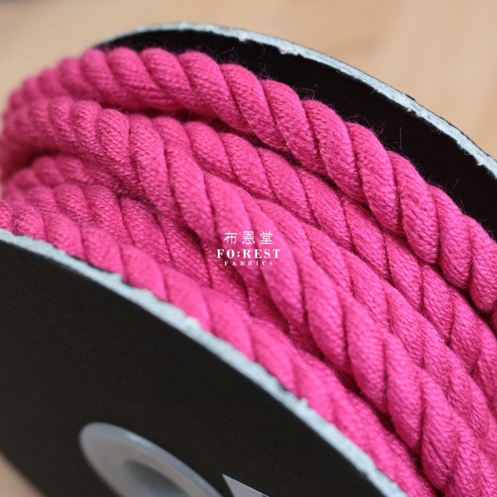 Echino - 8Mm Colour Cord (50Cm) Red Cotton Linen