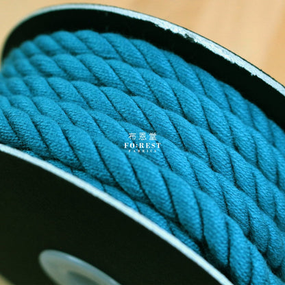 Echino - 8Mm Colour Cord (50Cm) Turquoise Cotton Linen