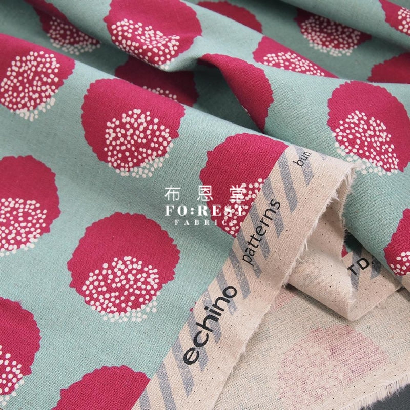 Echino - Cotton Linen Bun 2020S Turquoise