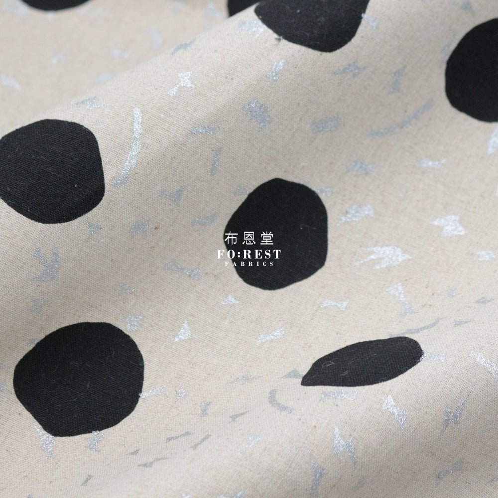 echino - cotton linen - Circle NATURAL - FO:REST Fabric 布恩堂Liberty fabrictana lawnjapanese fabricykk zipper