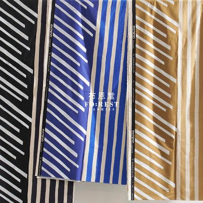 Echino - Cotton Linen Framework Flow Blue Fabric