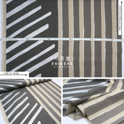 Echino - Cotton Linen Framework Flow Gray Fabric