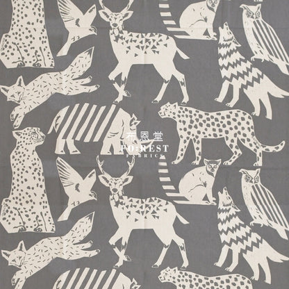 Echino - Cotton Linen Framework Live Gray Fabric