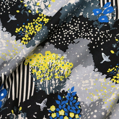 echino - cotton linen - garden black - FO:REST Fabric 布恩堂Liberty fabrictana lawnjapanese fabricykk zipper
