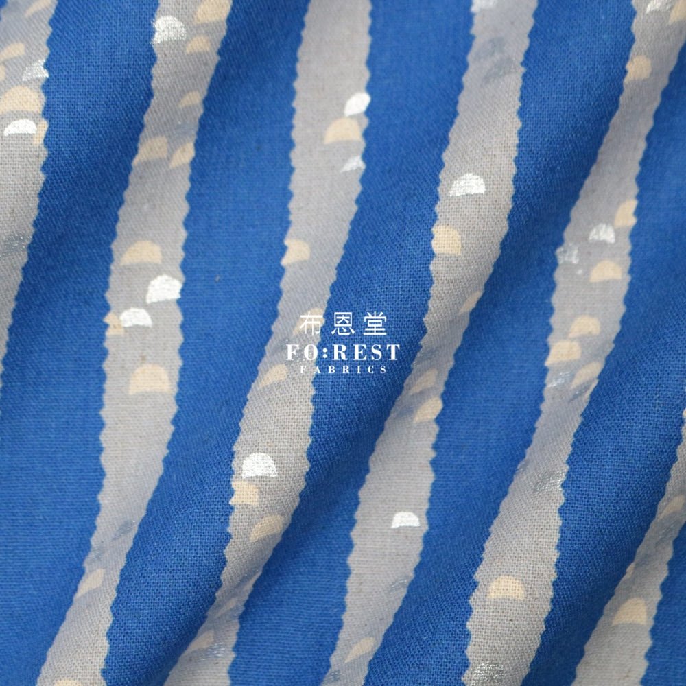 echino - cotton linen - Kigi Tree BLUE - FO:REST Fabric 布恩堂Liberty fabrictana lawnjapanese fabricykk zipper