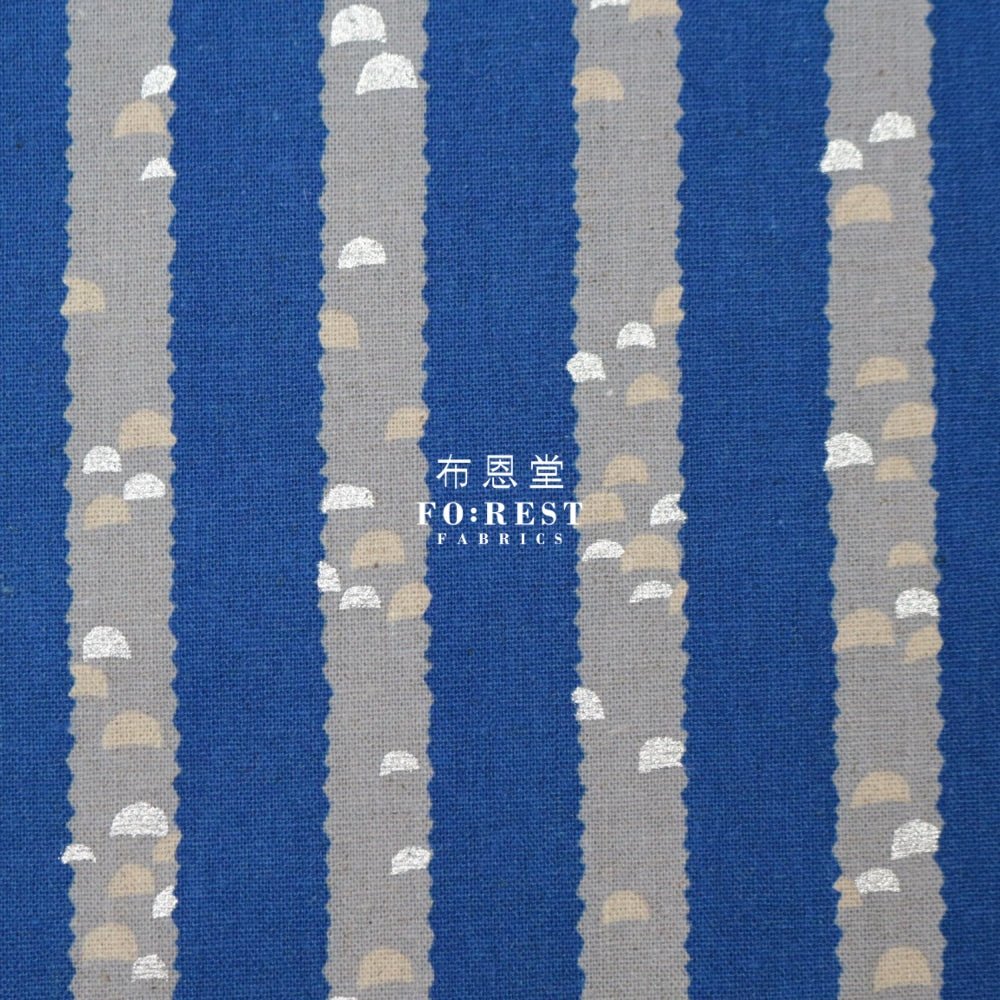 echino - cotton linen - Kigi Tree BLUE - FO:REST Fabric 布恩堂Liberty fabrictana lawnjapanese fabricykk zipper
