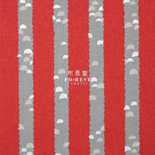 echino - cotton linen - Kigi Tree RED - FO:REST Fabric 布恩堂Liberty fabrictana lawnjapanese fabricykk zipper