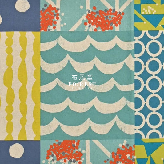 Echino - Cotton Linen Mingle Green Fabric Fabric
