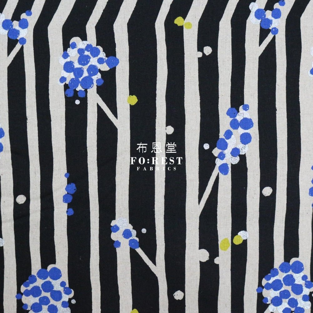echino - cotton linen - nut Black fabric - FO:REST Fabric 布恩堂Liberty fabrictana lawnjapanese fabricykk zipper