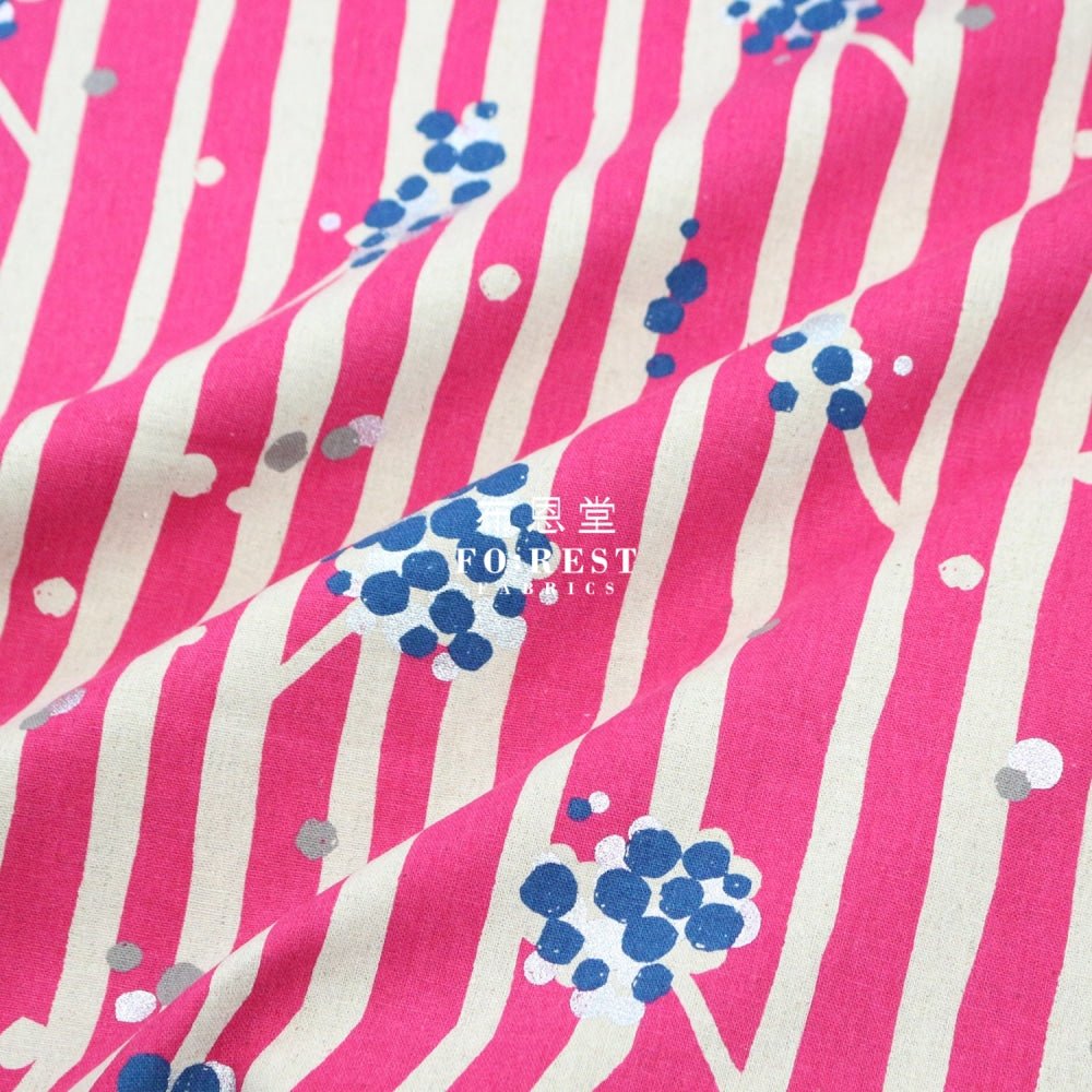 echino - cotton linen - nut Fuchsia fabric - FO:REST Fabric 布恩堂Liberty fabrictana lawnjapanese fabricykk zipper