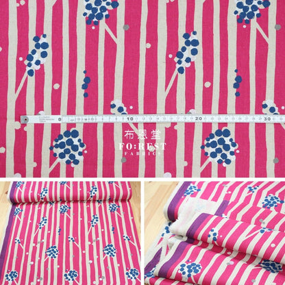 echino - cotton linen - nut Fuchsia fabric - FO:REST Fabric 布恩堂Liberty fabrictana lawnjapanese fabricykk zipper