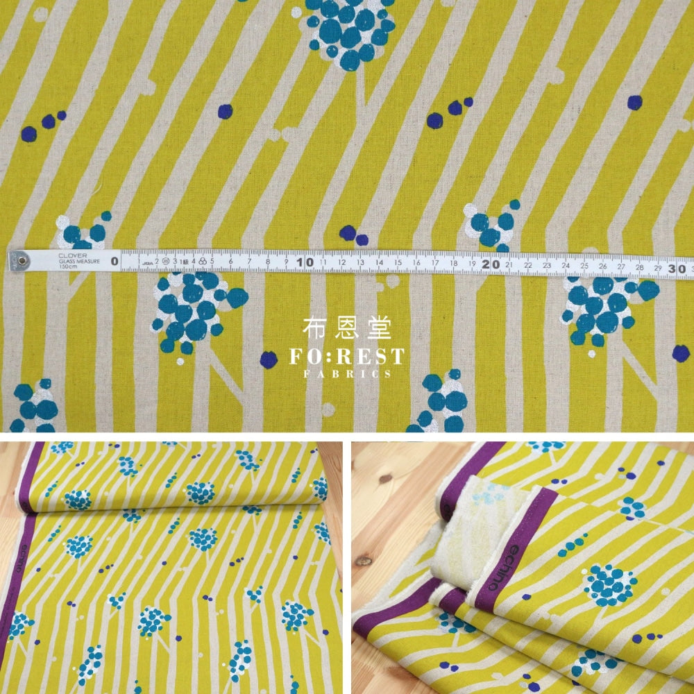 Echino - Cotton Linen Nut Mustard Fabric Fabric