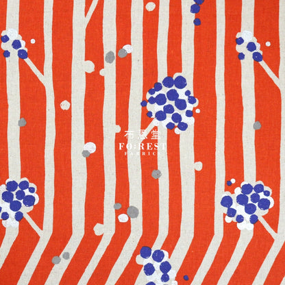 Echino - Cotton Linen Nut Orange Fabric Fabric