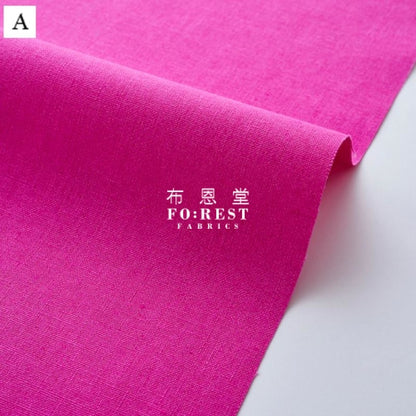 Echino cotton linen - solid fabric 麻棉 - forest-fabric