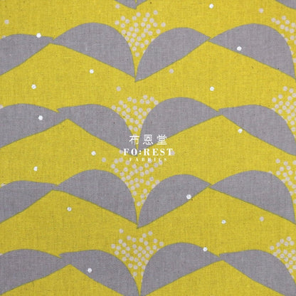 echino - cotton linen - tsubomi Yellow - FO:REST Fabric 布恩堂Liberty fabrictana lawnjapanese fabricykk zipper