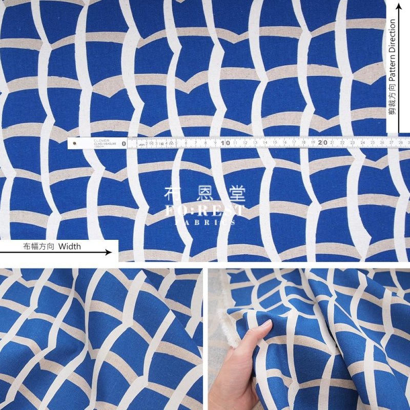 echino - cotton linen - waffle 2020S blue - FO:REST Fabric 布恩堂Liberty fabrictana lawnjapanese fabricykk zipper