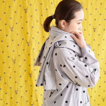 echino - embroidery - sambar Gray - FO:REST Fabric 布恩堂Liberty fabrictana lawnjapanese fabricykk zipper
