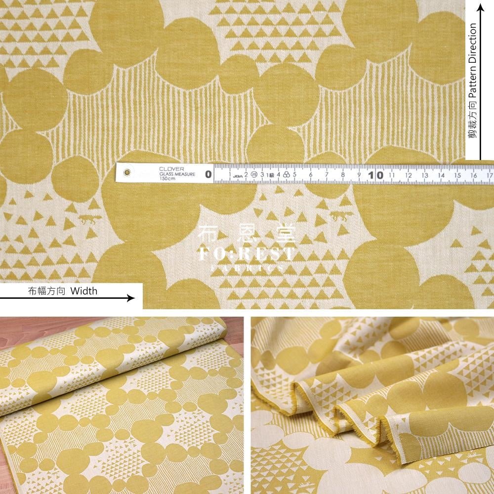 echino - Jacquard - stone Yellow - FO:REST Fabric 布恩堂Liberty fabrictana lawnjapanese fabricykk zipper