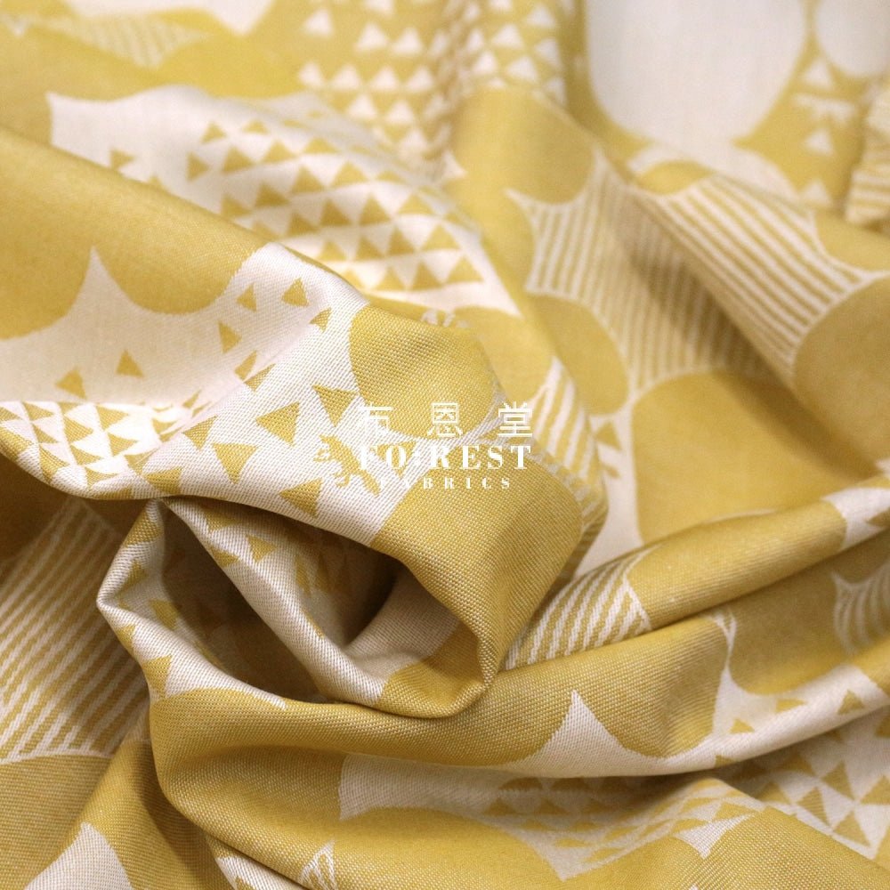 echino - Jacquard - stone Yellow - FO:REST Fabric 布恩堂Liberty fabrictana lawnjapanese fabricykk zipper