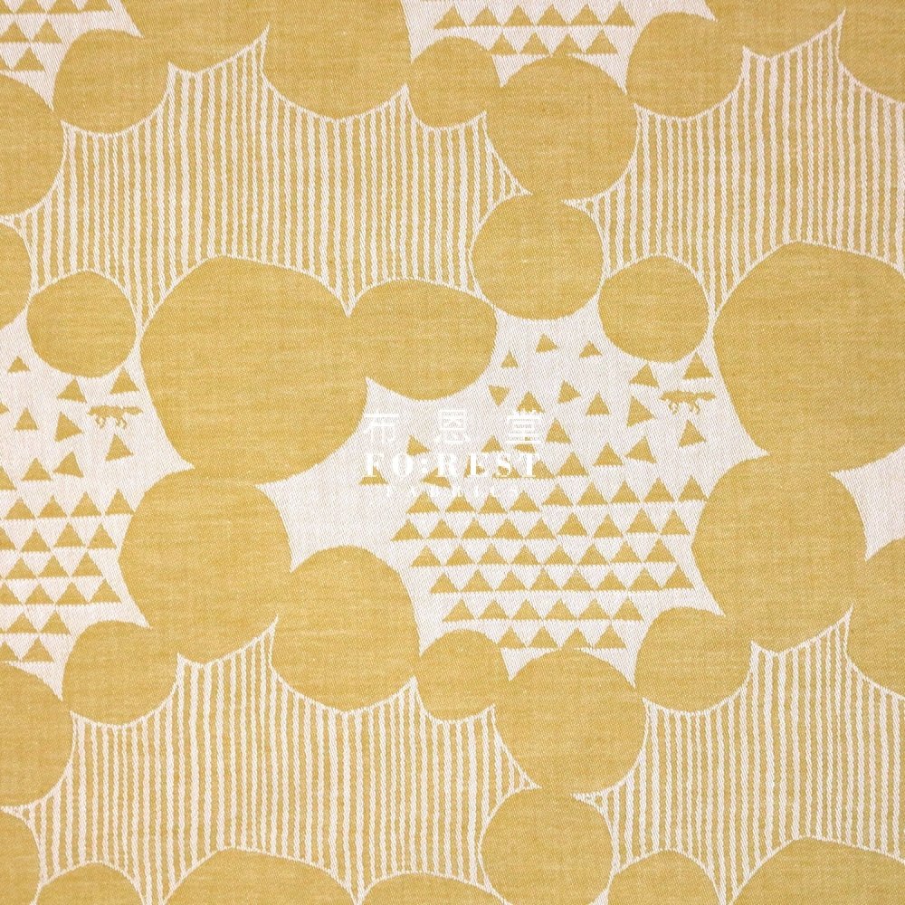 echino - Jacquard - stone Yellow - FO:REST Fabric 布恩堂Liberty fabrictana lawnjapanese fabricykk zipper