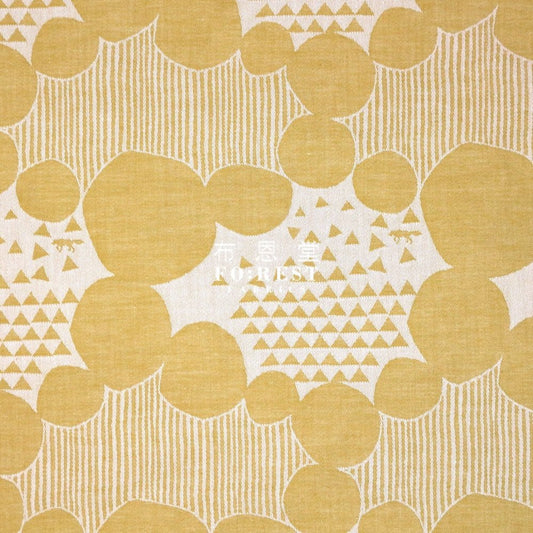 echino - Jacquard - stone Yellow - FO:REST Fabric 布恩堂Liberty fabrictana lawnjapanese fabricykk zipper