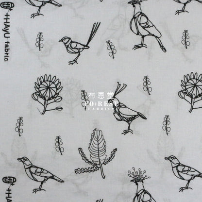 Embroidery Double Gauze - Hayu Bird B Fabric Double Gauze