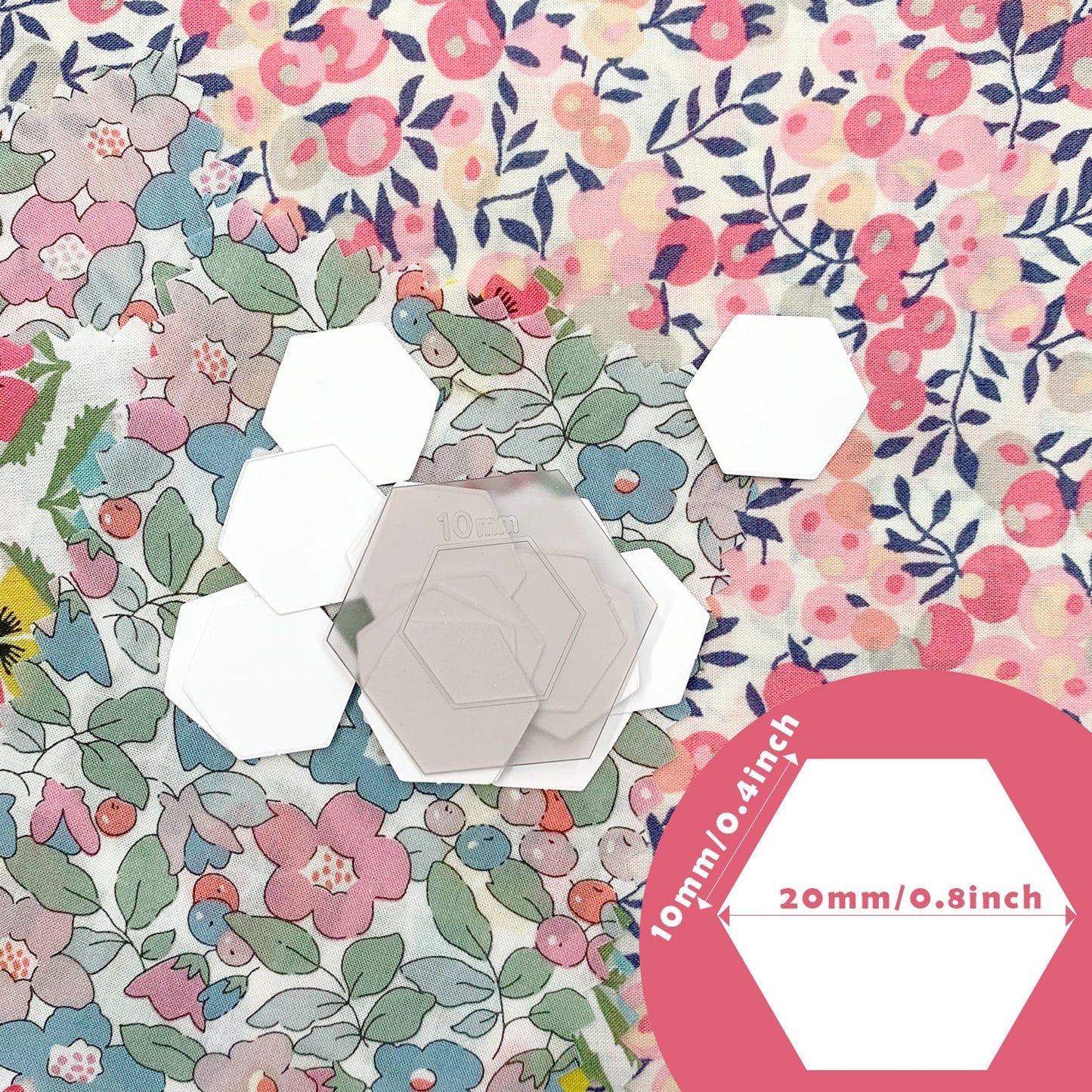 English paper piecing (hexagons) - 10mm - FO:REST Fabric 布恩堂Liberty fabrictana lawnjapanese fabricykk zipper