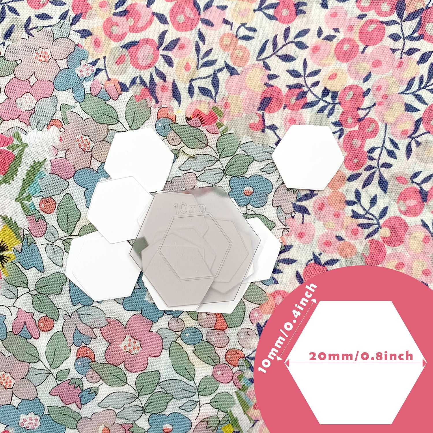 English paper piecing (hexagons) - 10mm - FO:REST Fabric 布恩堂Liberty fabrictana lawnjapanese fabricykk zipper