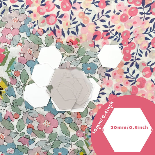 English paper piecing (hexagons) - 10mm - FO:REST Fabric 布恩堂Liberty fabrictana lawnjapanese fabricykk zipper