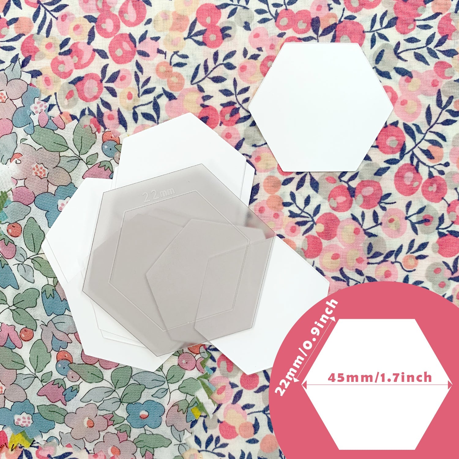 English paper piecing (hexagons) - 22mm - FO:REST Fabric 布恩堂Liberty fabrictana lawnjapanese fabricykk zipper