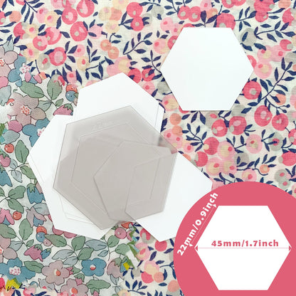 English paper piecing (hexagons) - 22mm - FO:REST Fabric 布恩堂Liberty fabrictana lawnjapanese fabricykk zipper