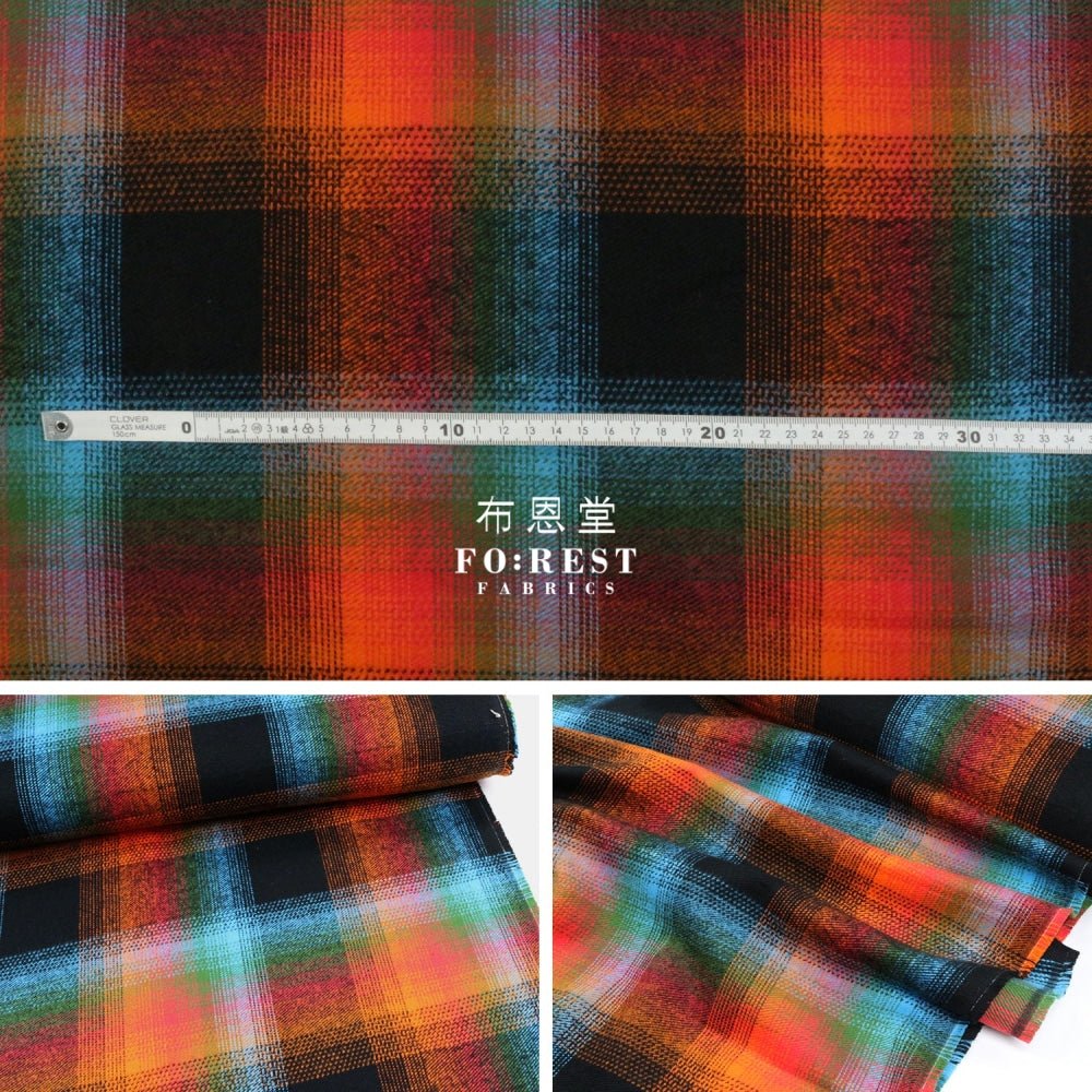 Flannel - ADVENTURE TARTAN 法籣絨 - FO:REST Fabric 布恩堂Liberty fabrictana lawnjapanese fabricykk zipper