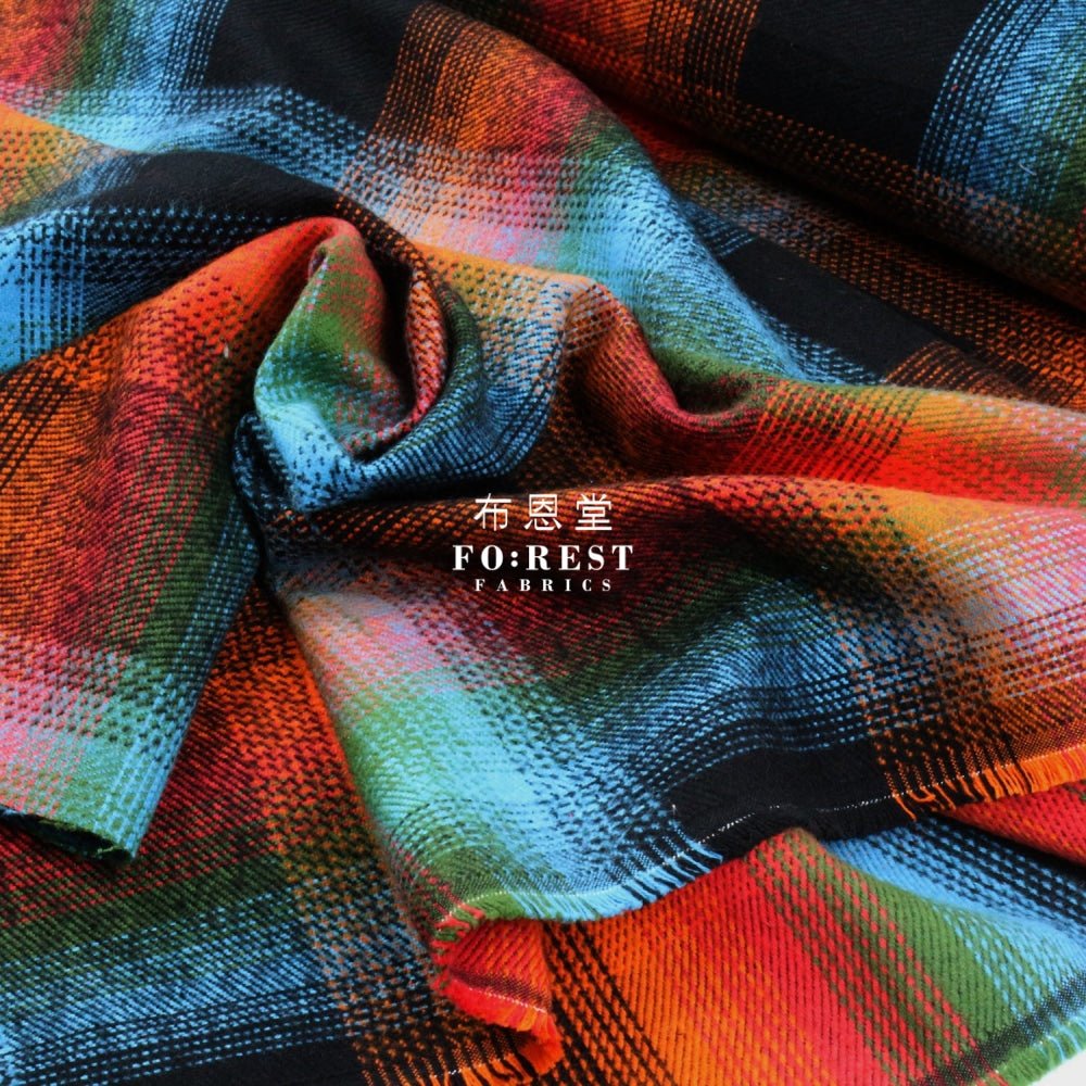 Flannel - ADVENTURE TARTAN 法籣絨 - FO:REST Fabric 布恩堂Liberty fabrictana lawnjapanese fabricykk zipper