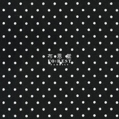Flannel - Black Dot Cotton