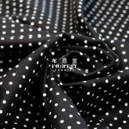 Flannel - Black Dot Cotton