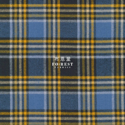 Flannel - BLUE JAY TARTAN 法籣絨 - FO:REST Fabric 布恩堂Liberty fabrictana lawnjapanese fabricykk zipper