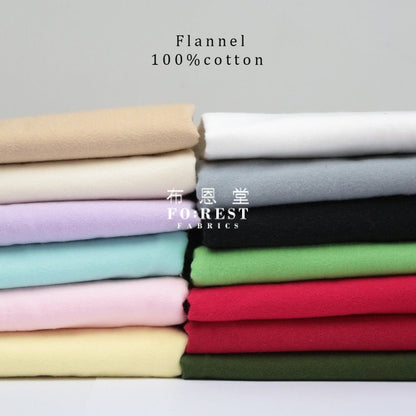 Flannel - cotton solid soft and warm 法籣絨 - FO:REST Fabric 布恩堂Liberty fabrictana lawnjapanese fabricykk zipper
