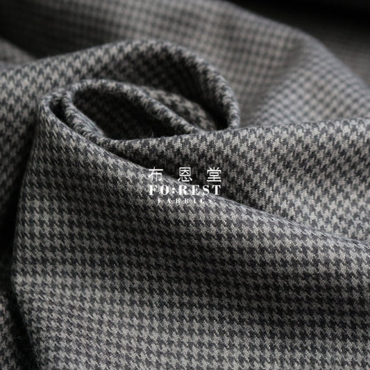 Flannel - Houndstooth Gray Cotton