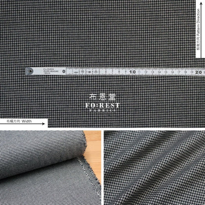 Flannel - Houndstooth GREY 法籣絨 - FO:REST Fabric 布恩堂Liberty fabrictana lawnjapanese fabricykk zipper