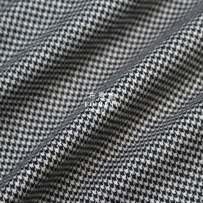Flannel - Houndstooth GREY 法籣絨 - FO:REST Fabric 布恩堂Liberty fabrictana lawnjapanese fabricykk zipper