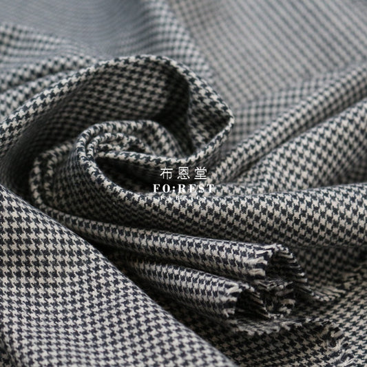 Flannel - Houndstooth Lt.gray Cotton