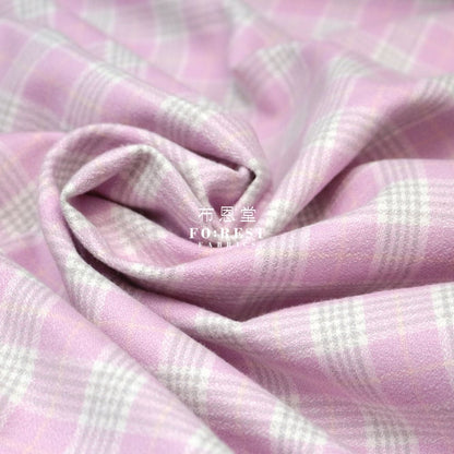 Flannel - LAVENDER TARTAN 法籣絨 - FO:REST Fabric 布恩堂Liberty fabrictana lawnjapanese fabricykk zipper