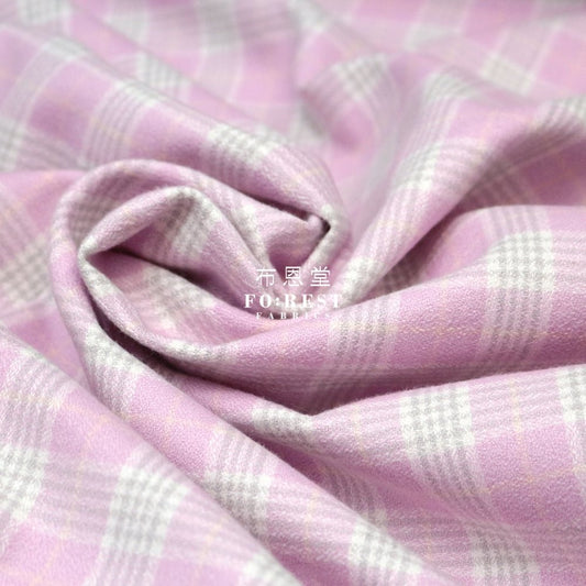 Flannel - LAVENDER TARTAN 法籣絨 - FO:REST Fabric 布恩堂Liberty fabrictana lawnjapanese fabricykk zipper