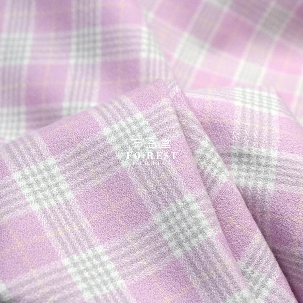 Flannel - LAVENDER TARTAN 法籣絨 - FO:REST Fabric 布恩堂Liberty fabrictana lawnjapanese fabricykk zipper
