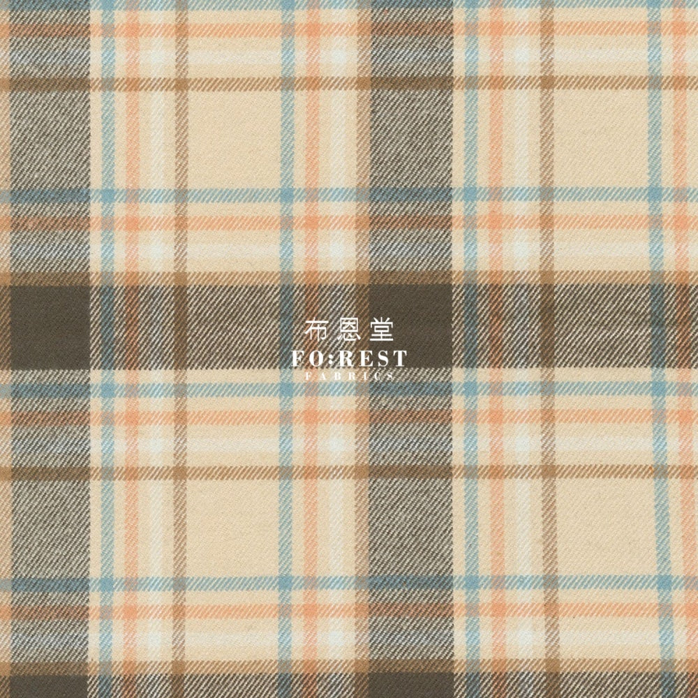 Flannel - Mushroom Tartan Cotton