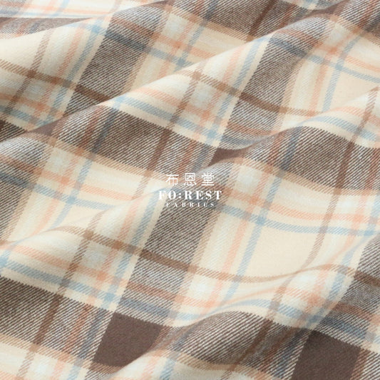 Flannel - Mushroom Tartan Cotton