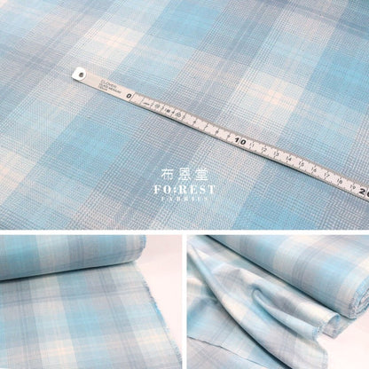 Flannel - Sky TARTAN 法籣絨 - FO:REST Fabric 布恩堂Liberty fabrictana lawnjapanese fabricykk zipper