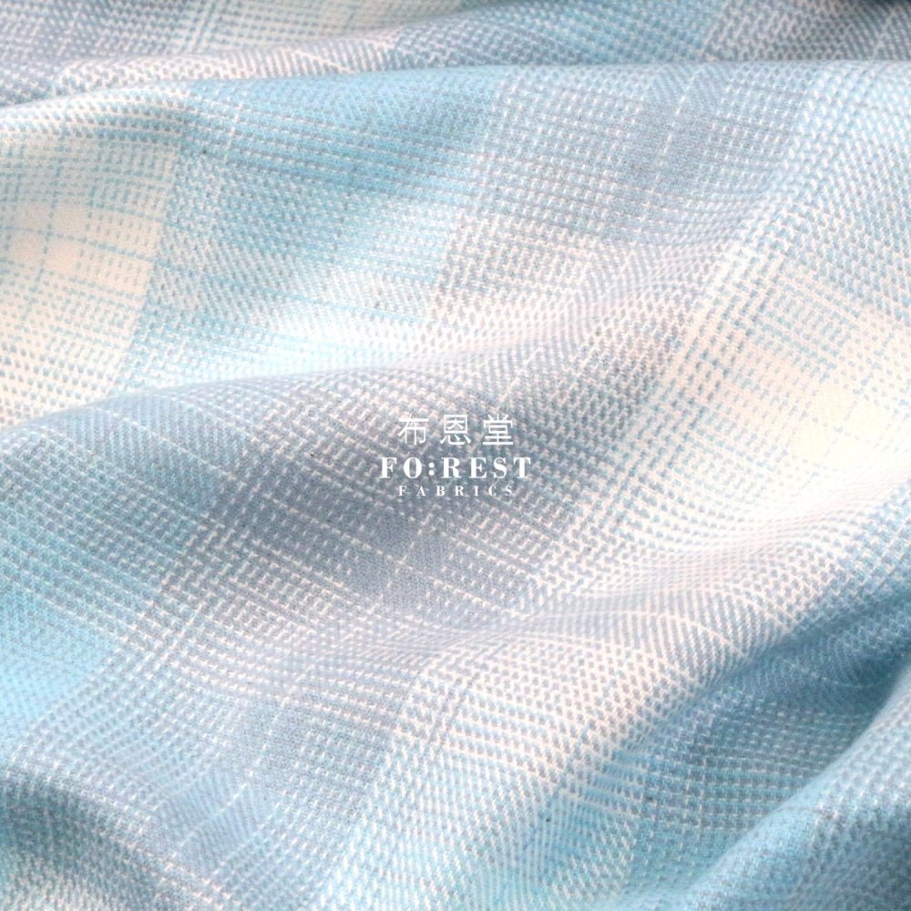 Flannel - Sky TARTAN 法籣絨 - FO:REST Fabric 布恩堂Liberty fabrictana lawnjapanese fabricykk zipper