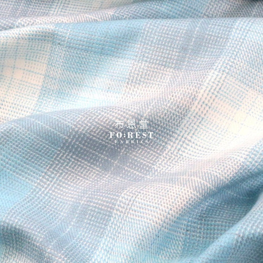 Flannel - Sky TARTAN 法籣絨 - FO:REST Fabric 布恩堂Liberty fabrictana lawnjapanese fabricykk zipper